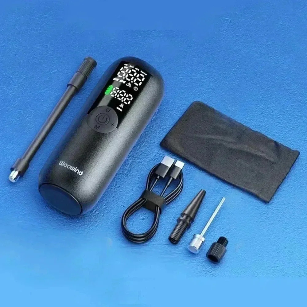 Woowind Tire Inflator Portable Air Compressor Bike Pump - Picture 2 of 11
